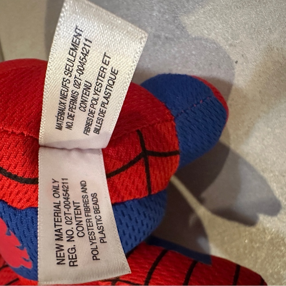 TY Beanie Baby 6" SPIDER-MAN Spiderman (Marvel) Plush Stuffed Animal Toy - Picture 4 of 5